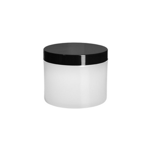 white 8 Oz Double Wall Jar W/Black Lids 50Pk white 8 Oz Double Wall Jar W/Black Lids 50Pk