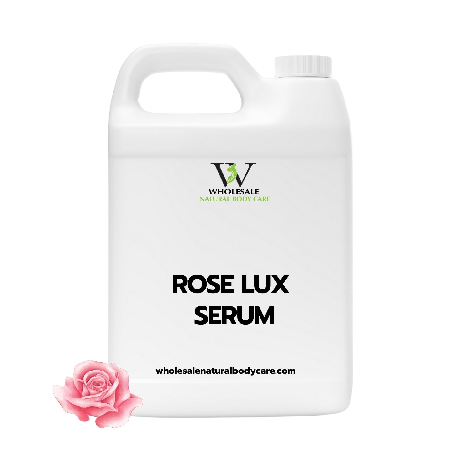 Rose & Hyaluronic Lux Serum (No color) -Glass Bottle -Treatment Pump