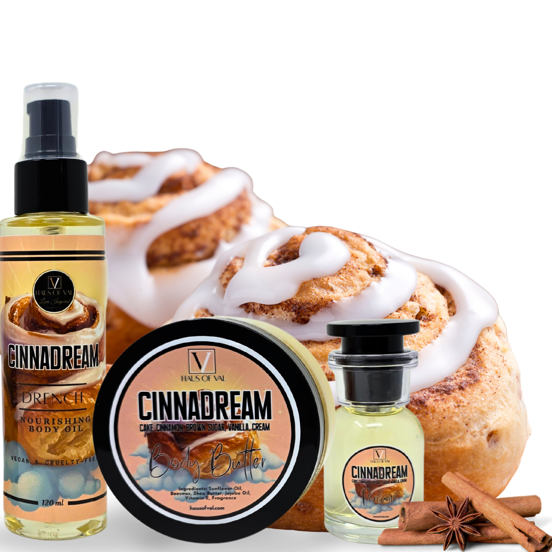 CinnaDream By Haus of Val, Body Butter, Buttercream and Mist