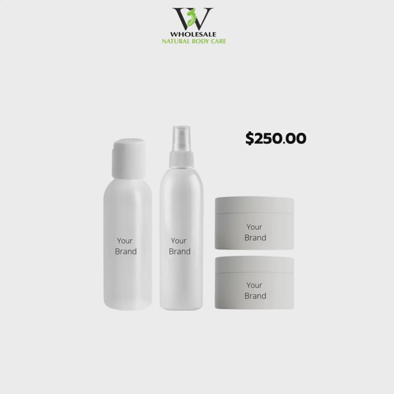 Load video: $250.00 Basic Private Label Startup Kits