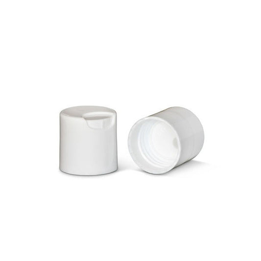 20-410 White Push Caps - plastic smooth NO LINER