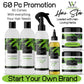 Hair Star Pre-Packaged 60 Piece Premium Start Up Kit (Will not have any labels - Add your own)