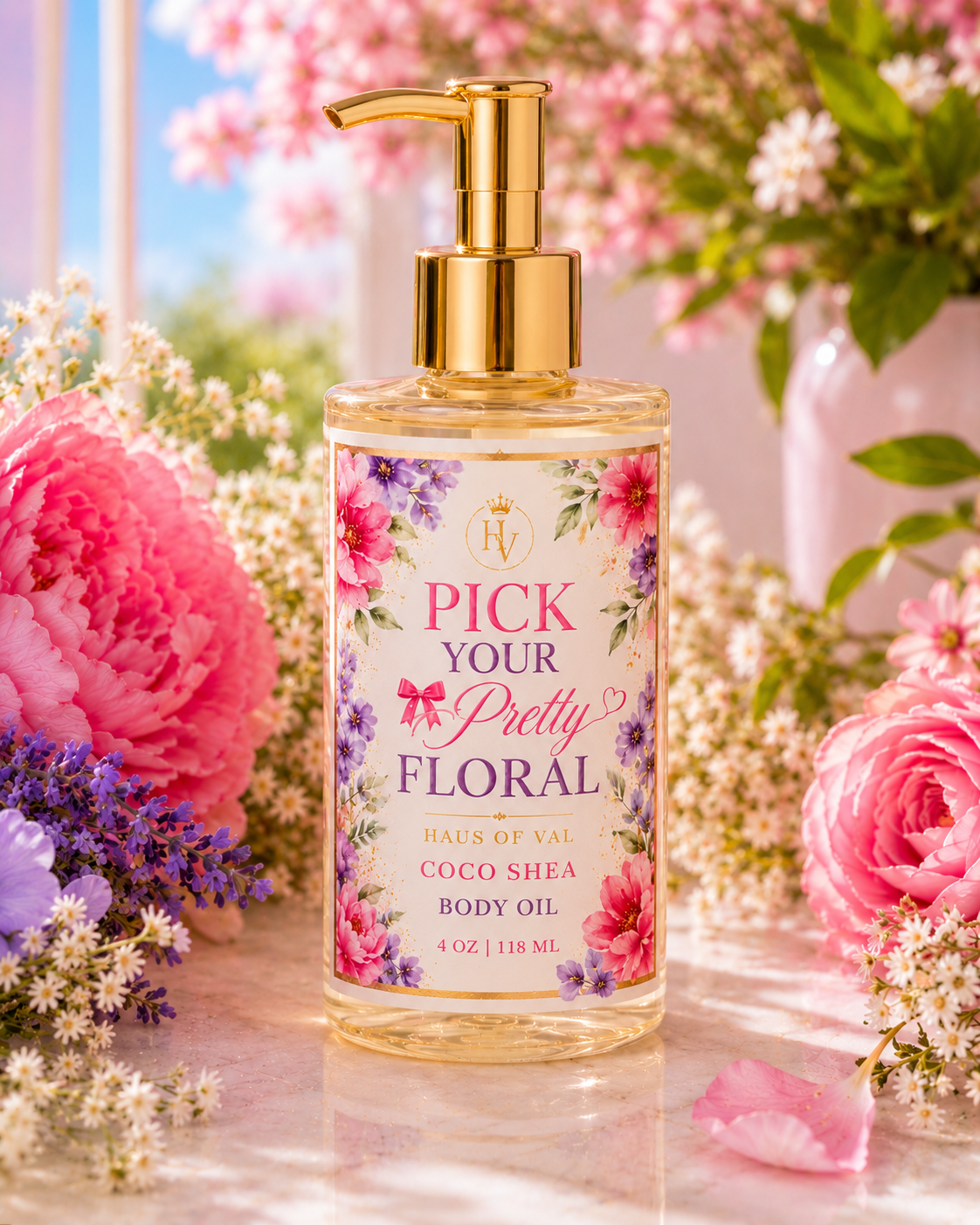 Pretty Floral 4 Oz Body Oil