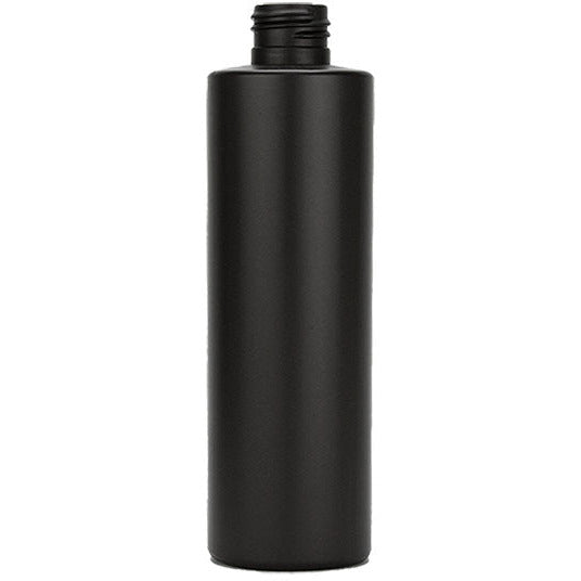 Black 8 Oz Cylinder Bottle 24/410 Matte