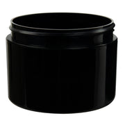 8 Oz BLACK Shiny Double Wall Jar Straight Sided 89-400 *