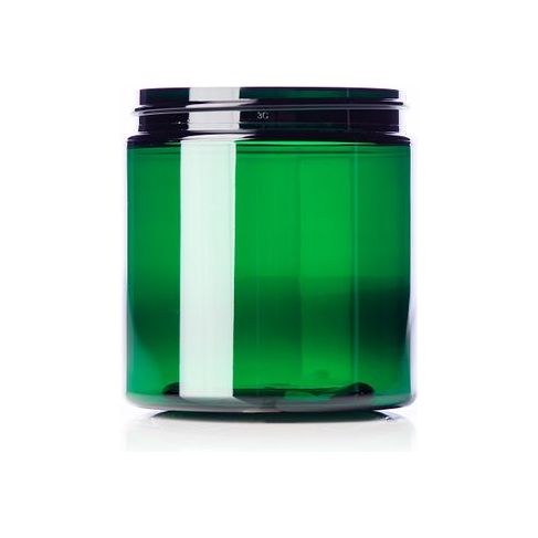 8 oz Green single wall jar 70-400 * | Wholesale Natural Body Care
