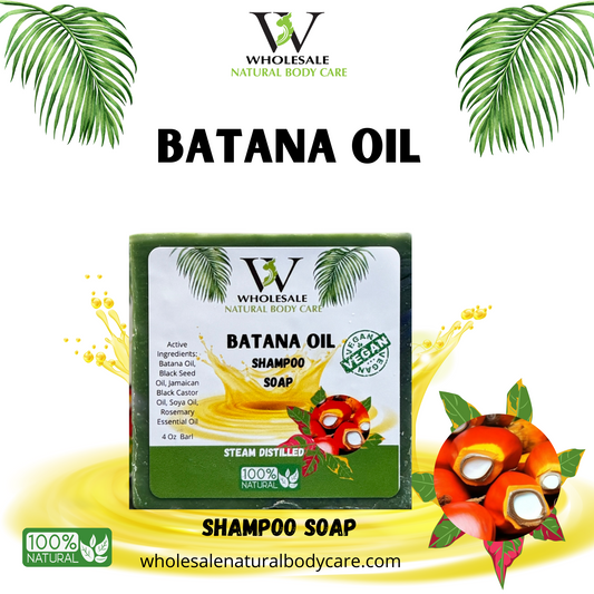 Batana Oil Shampoo Soap with Black Cumin Seed Oil, Jamaican Black Castor Oil & Rosemary Essential Oil