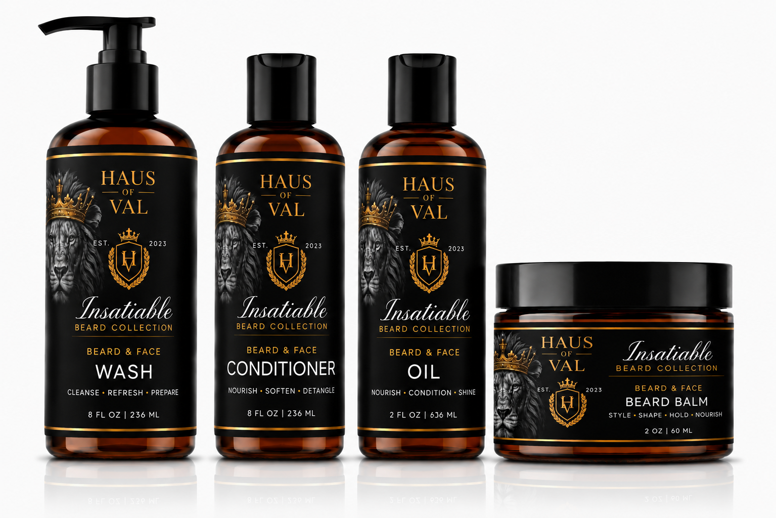 Insatiable Beard & Face Total Care 4Pc Bundle