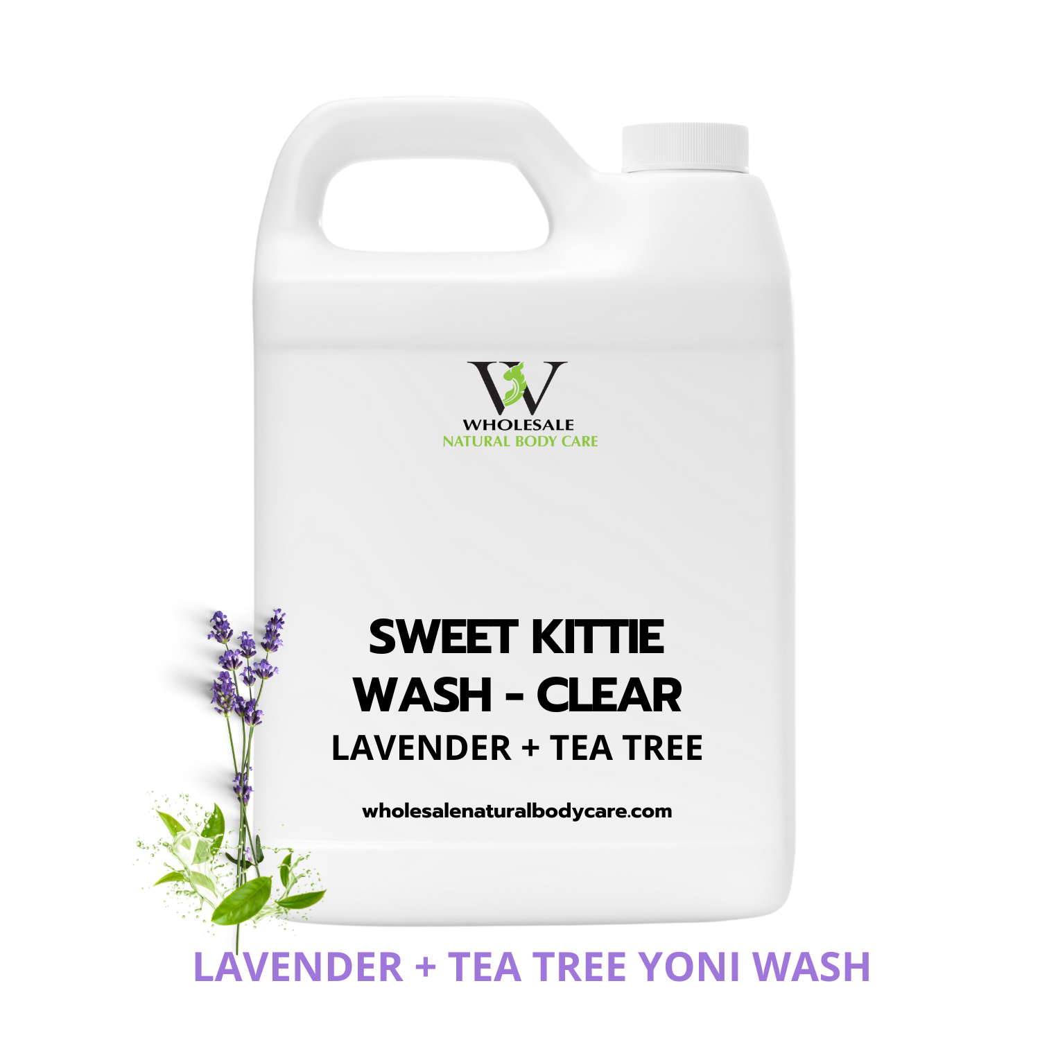 Sweet Kittie Yoni Wash Lavender & Tea Tree Feminine Wash - No Oil (Clear)