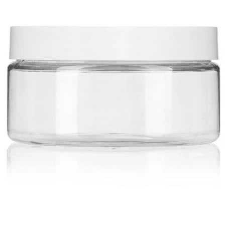 Clear - 8 oz Low Profile Jar 89/400 with tops