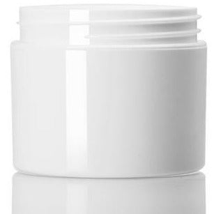White 2 Oz Double Wall Jar with Black or White Lid (58-400)