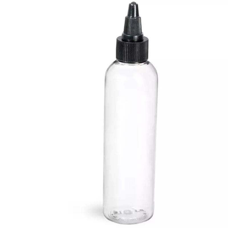 Clear 4 Oz  Bullet Bottle with Black Twist Cap (20-410)