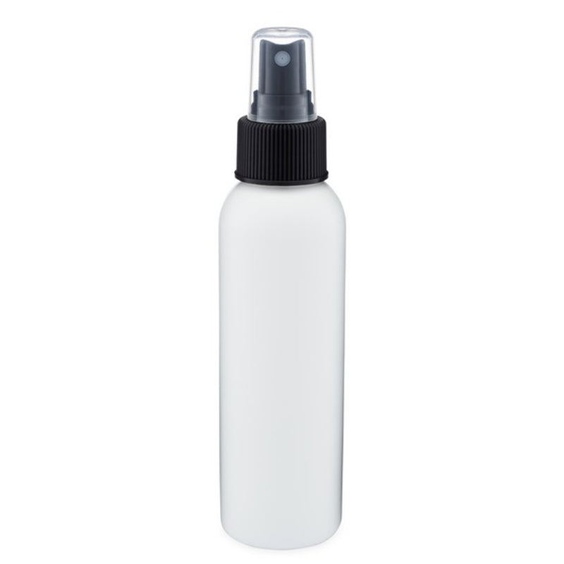 White 4 Oz Bullet Bottle with Black Fine Mist Sprayer (20-410)