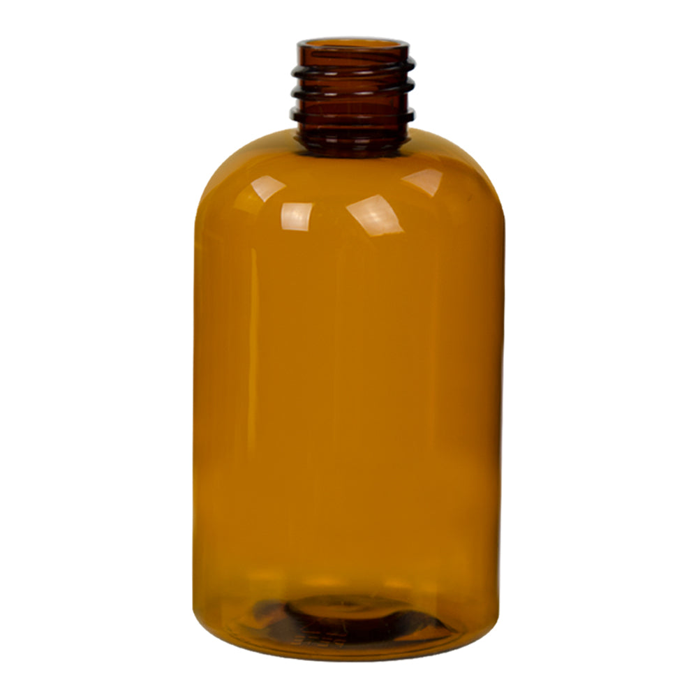 4 Oz Lt Amber SHORT Boston Round Bottle 20/410