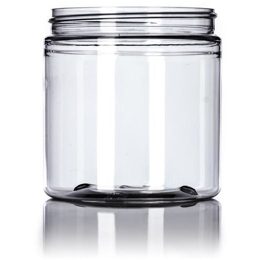 Clear 8 Oz Single Wall Jar with White Top