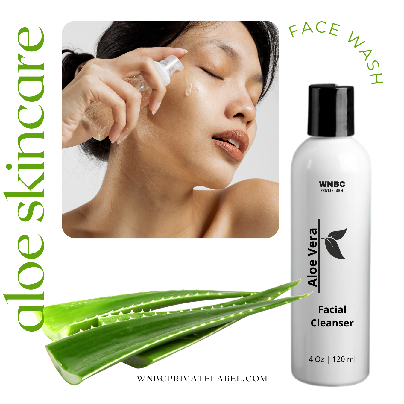 Raw Aloe Vera Facial Cleanser (Infused with Calendula & White Willow)
