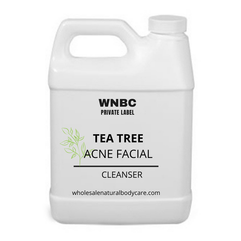 Tea Tree Facial Cleanser - Prepack 12 PCS white bottle (NO LABELS)