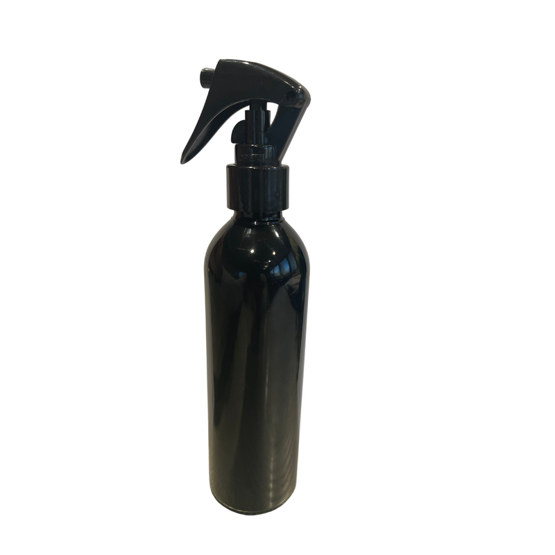Black 8 Oz Modern Bottle with Black Trigger Sprayer 24/410