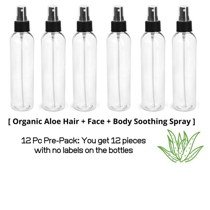 Organic Aloe Hair + Face + Body Soothing Spray 12 pc pre-pack