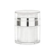 ACRYLIC AIRLESS JAR 50 mL - Silver Trim