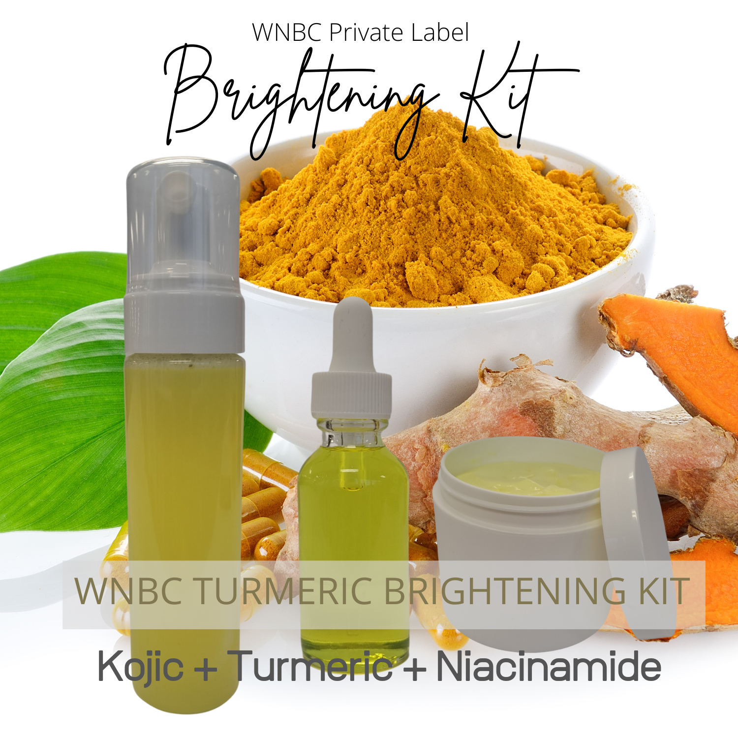 WNBC Pre-Package Private label 3 Pc Brightening Kit