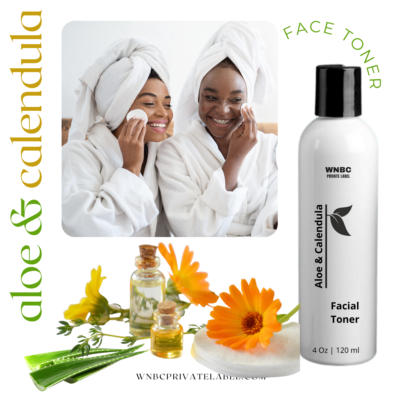 Raw Aloe Vera Facial Toner (Infused with Calendula & White Willow)